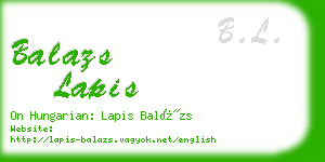 balazs lapis business card